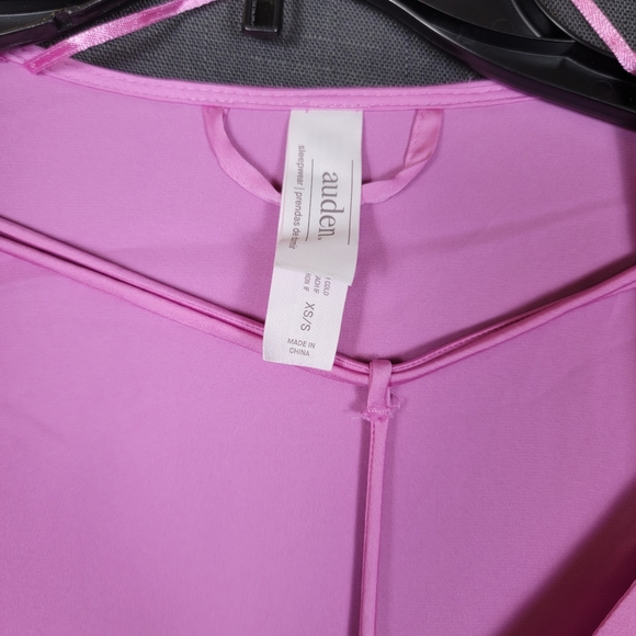 Auden Women's Satin Robe Women's XS/S Pink Waist Tie Pajamas Sleepwear - Picture 5 of 7